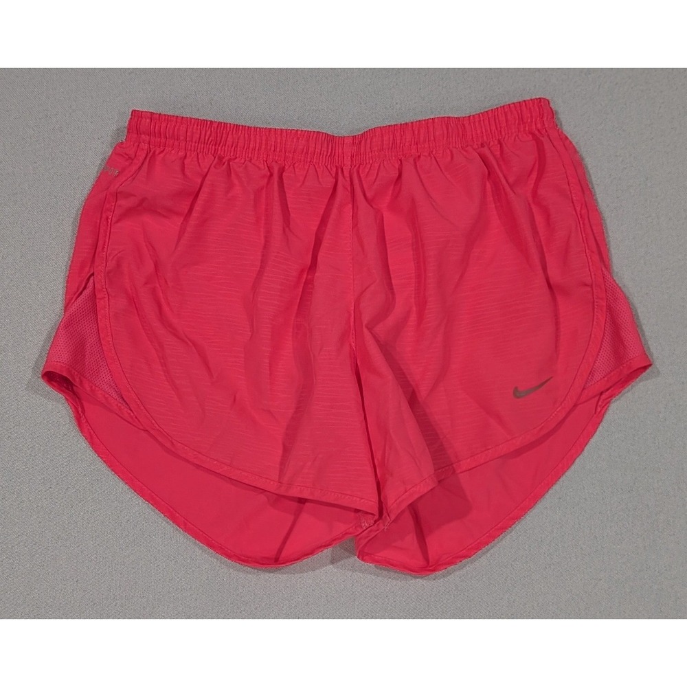 Nike Dri-FIT Running Shorts Womens Small Pink Excellent Zip Pocket Athletic